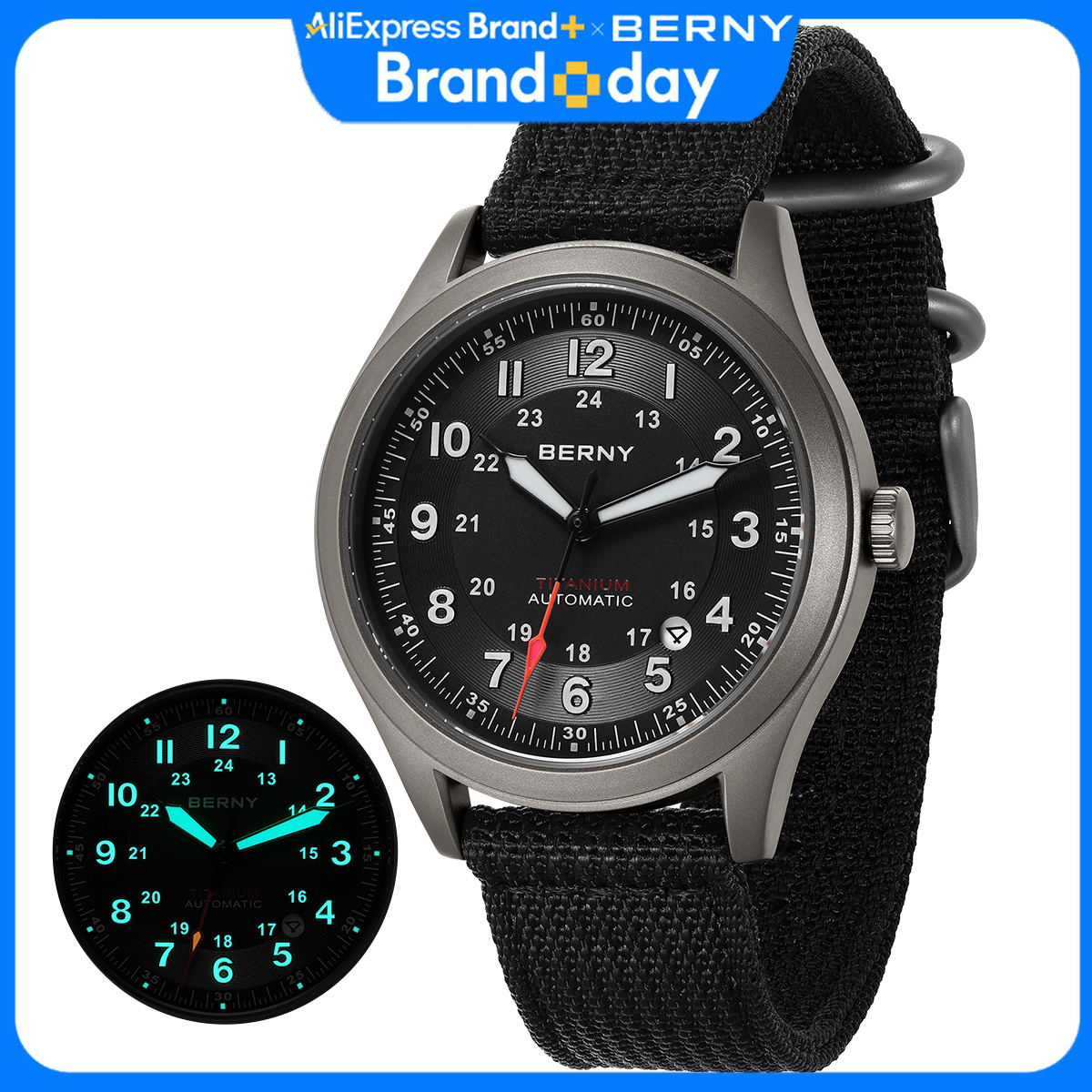 Outdoor Sport Field - BERNY Titanium Automatic Men's Field Watches