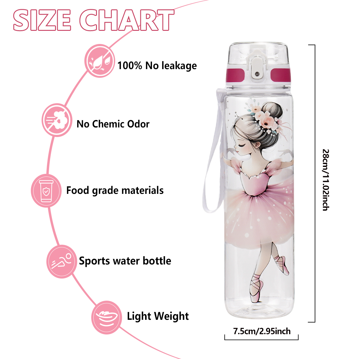 Ballerina Print 1000ml Sports  - Outdoor Sport Field 评论和价格