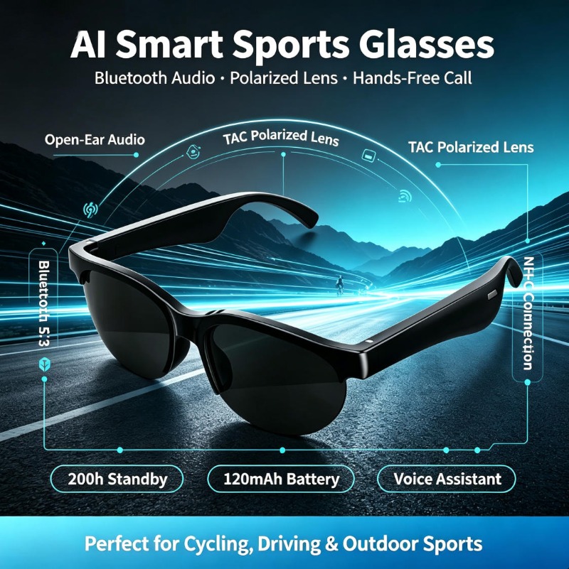 Smart Sports Glasses Open Ear  - Outdoor Sport Glasses 评论和价格